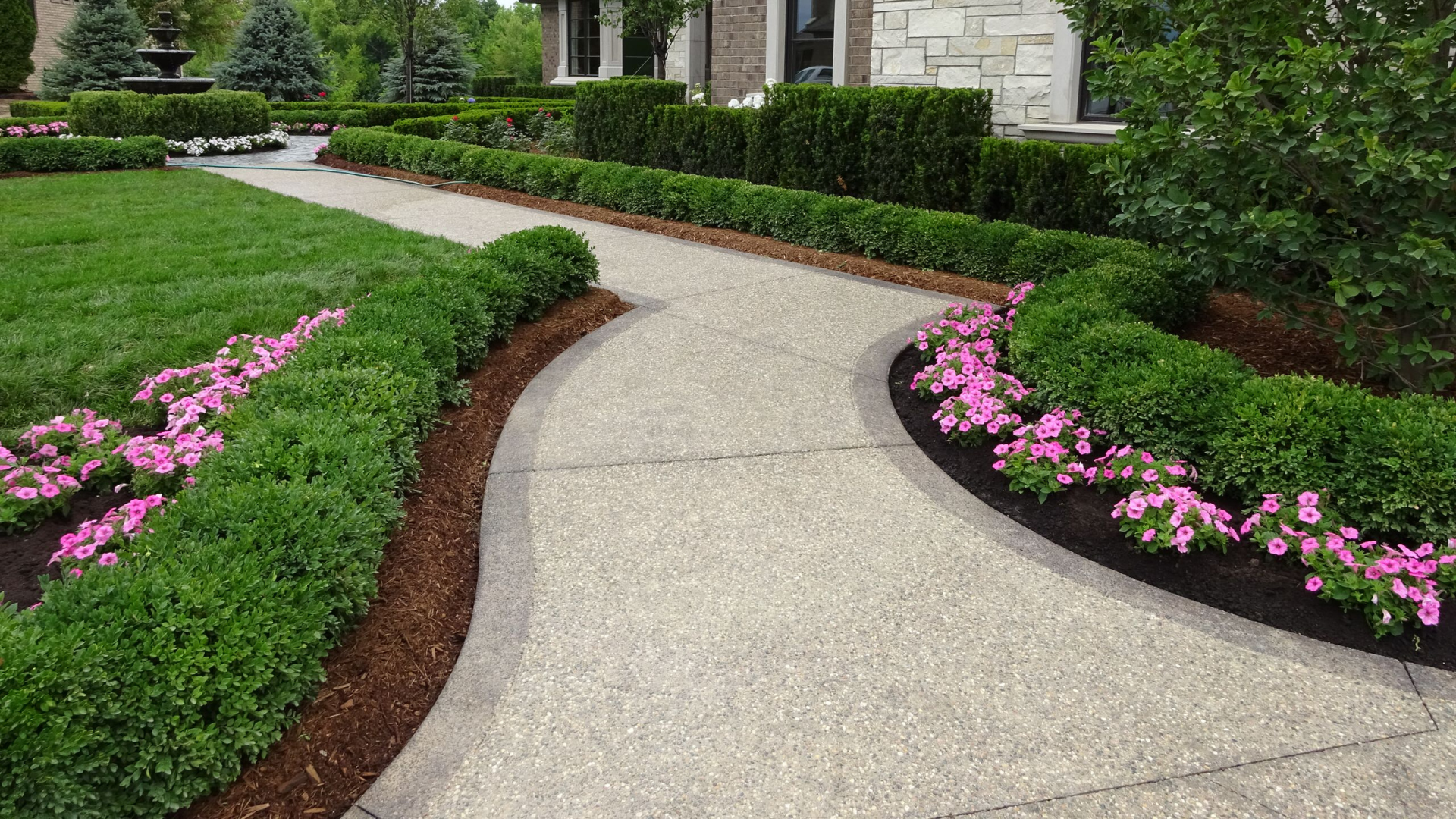 Exposed aggregate concrete by Crete Kingz Contracting Vancouver Island